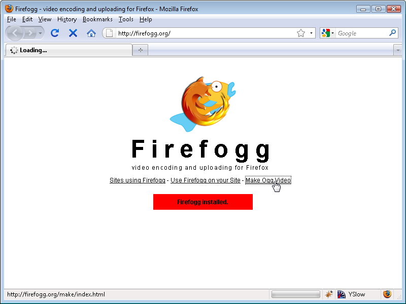 Firefogg: Make Ogg Video