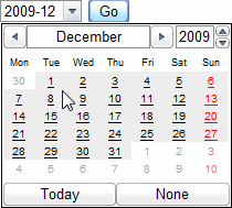 Opera's type="month" picker